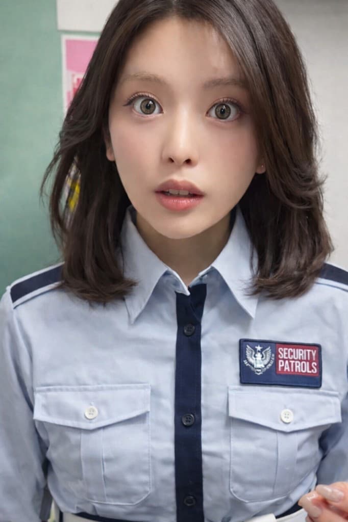警備制服を着用したスタッフ